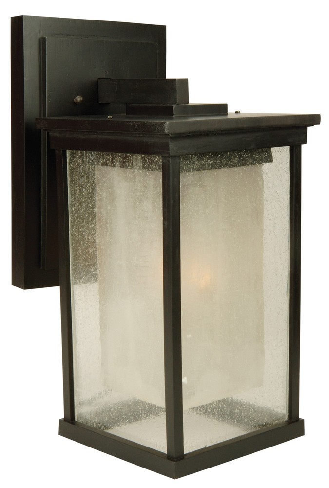 Riviera 1 Light Large Outdoor Wall Lantern in Oiled Bronze Outdoor