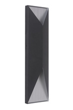 Craftmade Z3422-TBBA-LED - Peak 2 Light Large LED Outdoor Pocket Sconce in Textured Black/Brushed Aluminum